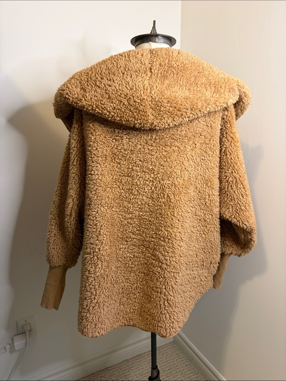 NORDIC BEACH Original Sherpa Wrap Jacket Camel ONE SIZE - Picture 10 of 15
